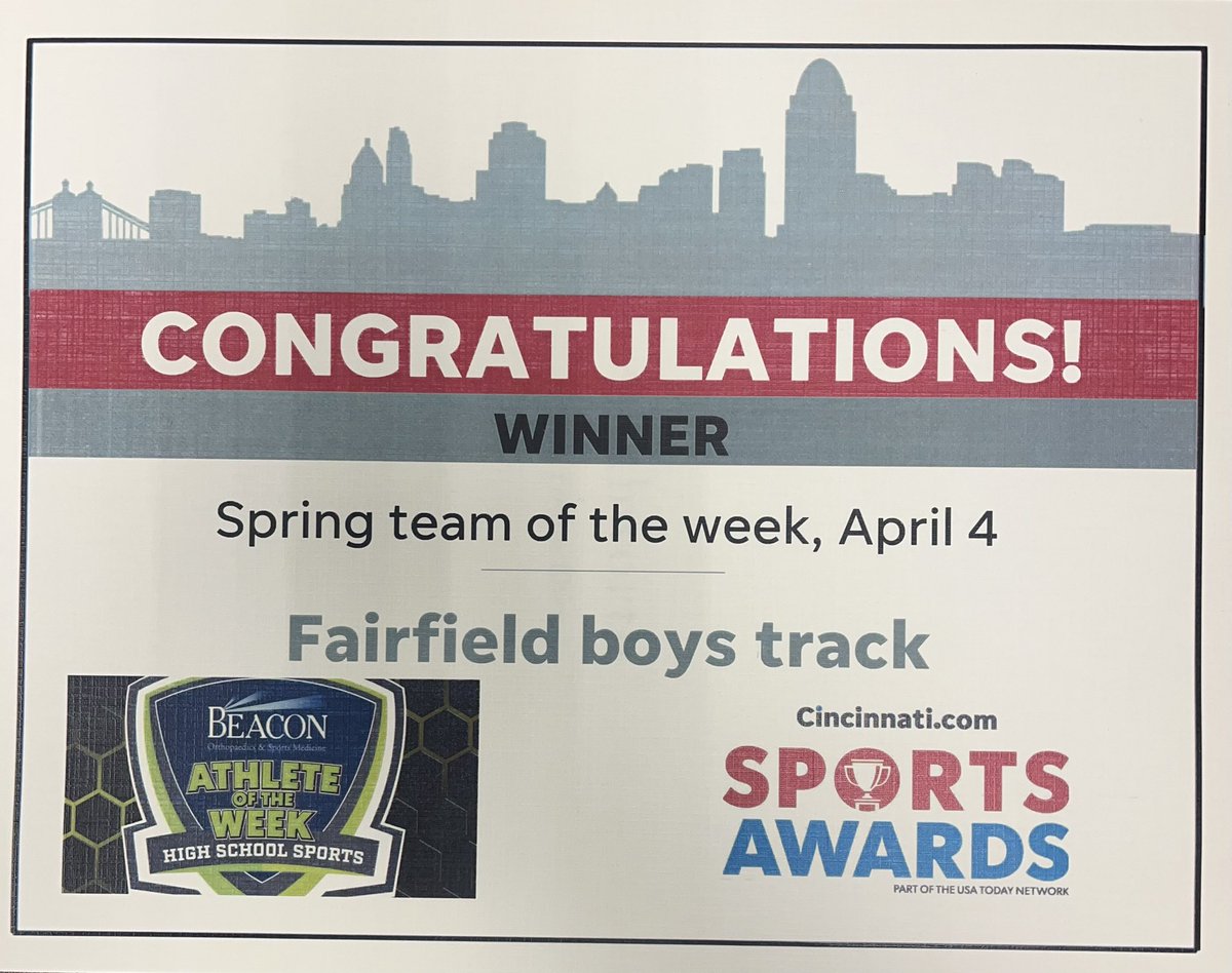 Congratulations Boy’s Track!
#FairfieldTF