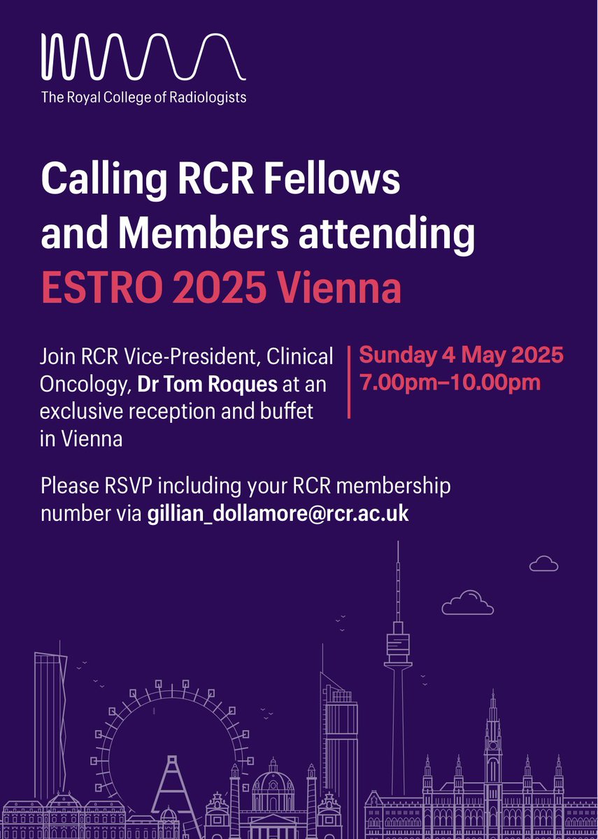 Tom Roques (@tomroques) on Twitter photo The <a href="/RCRadiologists/">The Royal College of Radiologists</a> is at #ESTRO25! Do come and chat at our stand in the exhibition area. And don’t miss our reception and buffet on Sunday evening - details below The <a href="/RCRadiologists/">The Royal College of Radiologists</a> is at #ESTRO25! Do come and chat at our stand in the exhibition area. And don’t miss our reception and buffet on Sunday evening - details below