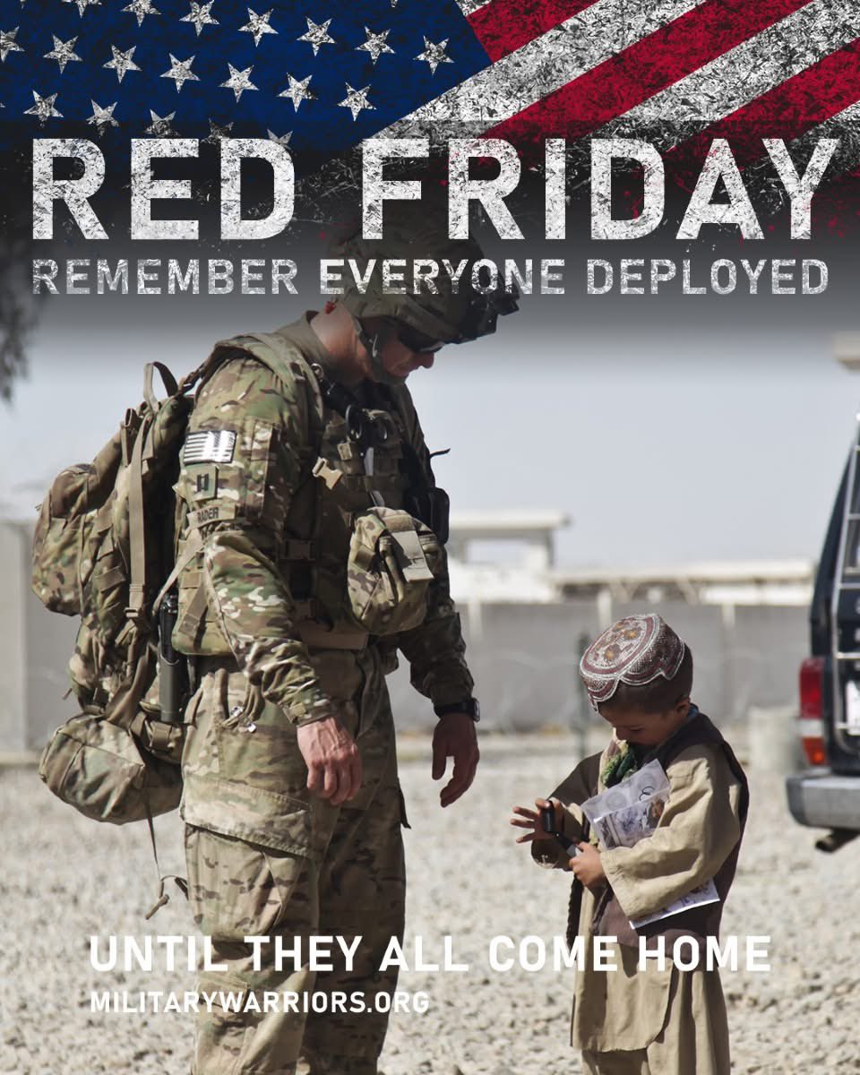 njuarez1217's tweet photo. Today is Friday and let us remember the troops deployed 🇺🇸❤️❤️ #Remembereveryone #REDFriday https://t.co/VoPA8PGM7Y