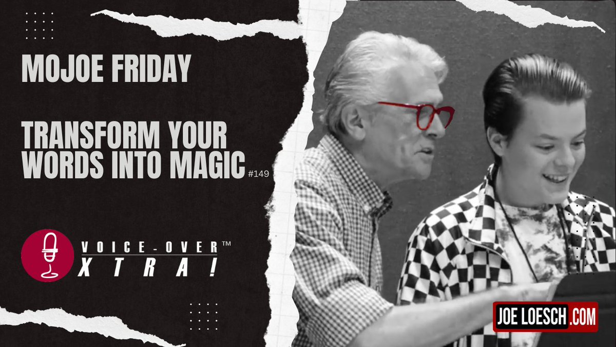 MO-JOE Friday Video 149 - Transform Your Words Into Magic, by Joe Loesch ... bit.ly/MOJOEFridayVid… ...

You've got magic in your voice - if you know how to conjure it up for characters. #JoeLoesch #MOJOEFridayVideo. #voiceover #voiceovers #charactervoices