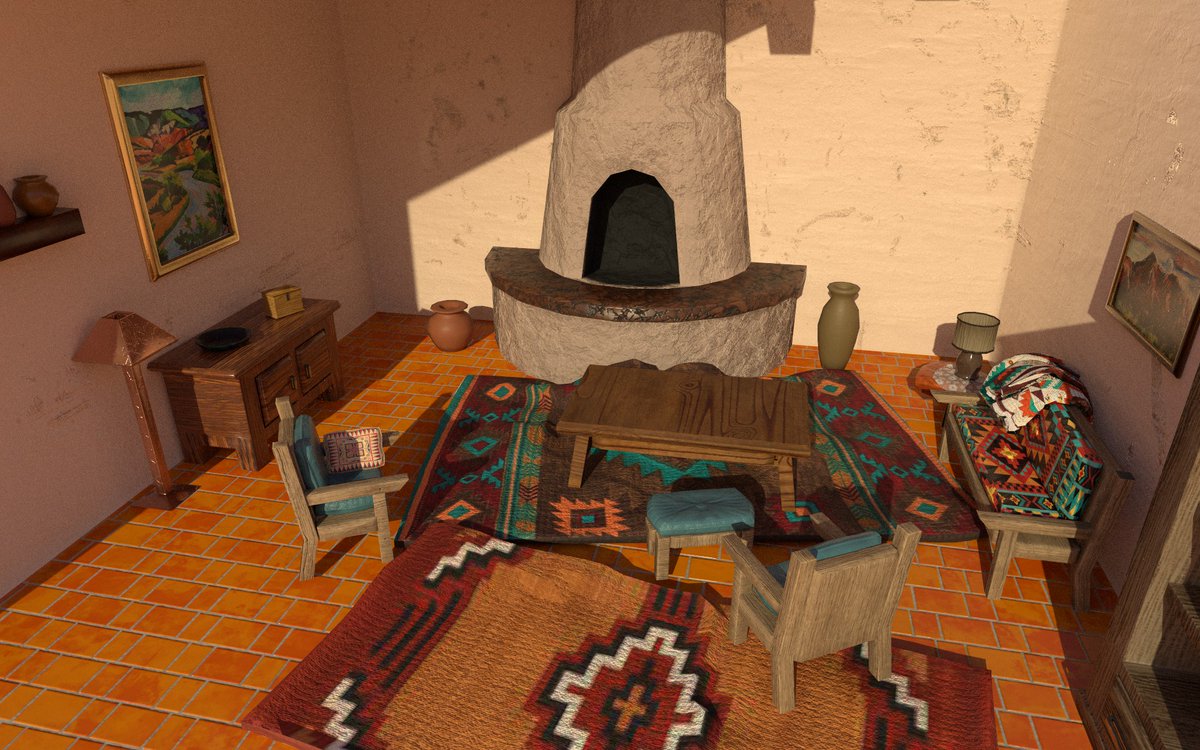 art_tenma's tweet photo. Trying to create interior environements, inspired by New Mexico.
#3d #3dart #substancepainter #Videogame #interiordesign #indiegame #IndieGameDev #artist #ArtistOnX #commissionsopen #IndieArt https://t.co/kceoCMgAQW