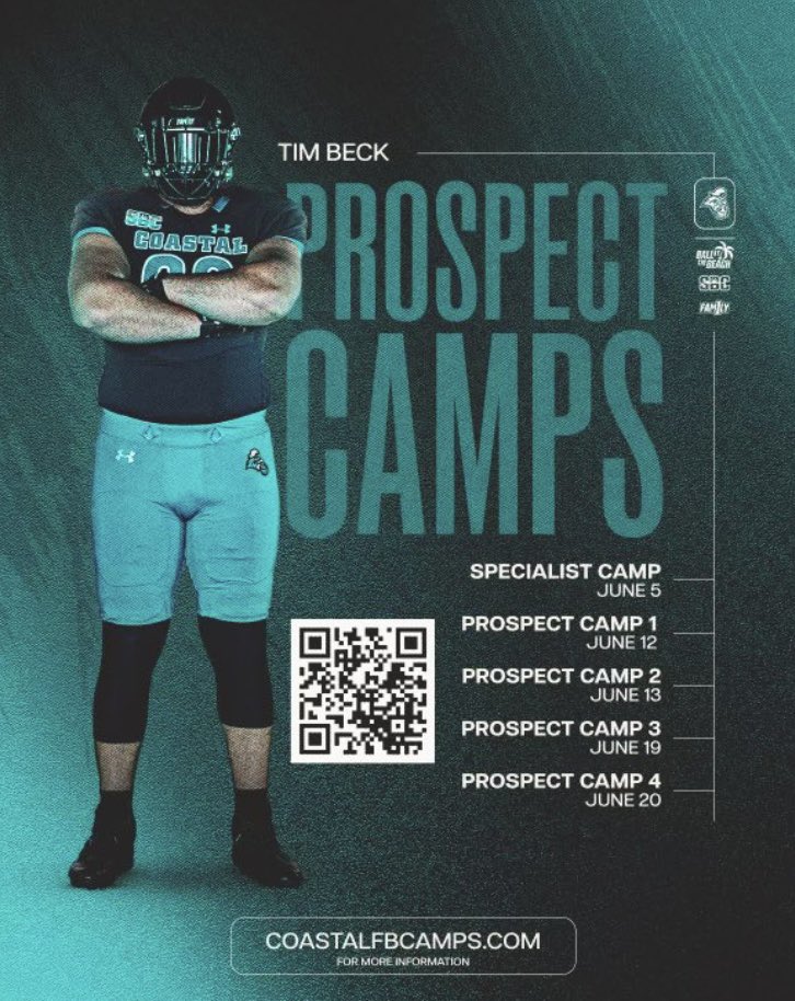 Thank you <a href="/CoachParkerCCU/">Bryan Parker</a> for the camp invite <a href="/Coachtimbeck/">Tim Beck</a> <a href="/CCUCoachDrew/">Drew Hollingshead</a> <a href="/TyronCarrier/">Tyron Carrier</a> <a href="/Coach_Brookins/">Keelon Brookins</a>