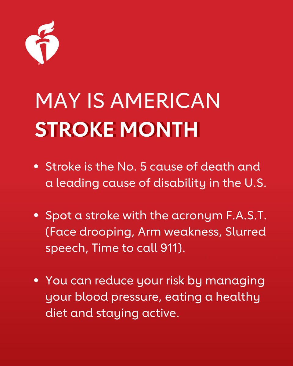 Strokes can happen to anyone, at any age. Learn how to save a life from stroke and know your risk factors. Together, we can change the future of health and transform lives. #StrokeMonth