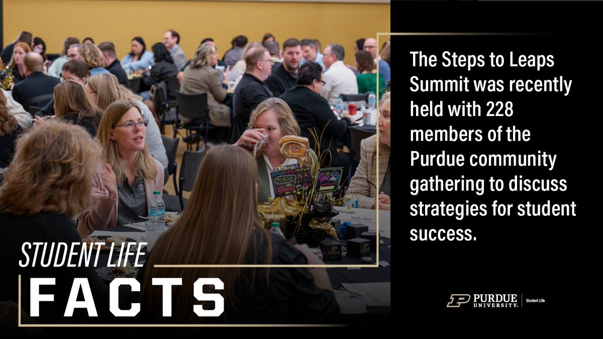 Purdue's 2025 Steps to Leaps Summit brought faculty and staff together to discuss improving holistic well-being across campus. We also celebrated inspiring individuals who embody Steps to Leaps pillars daily; take a moment to recognize them, too!  🏆 ⬇️
ow.ly/M8Fp50VFQ8A