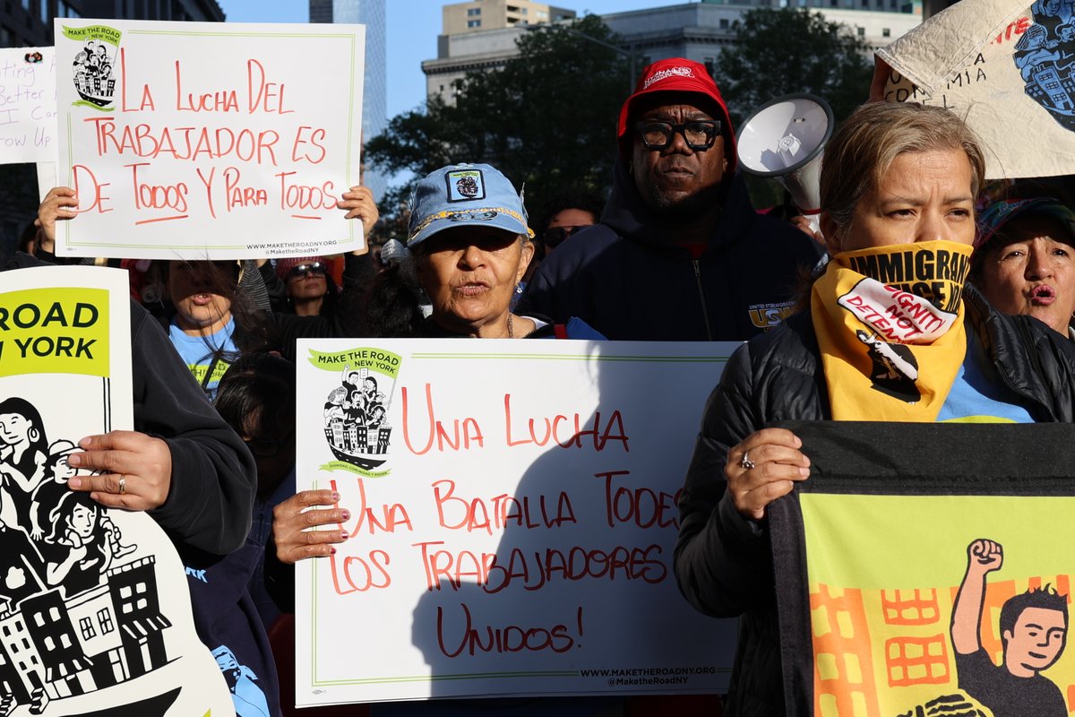 ALIGNny's tweet image. ✊We are the many - they are the few! Somos más! We’re fighting the billionaire takeover!

On International Workers’ Day, we are demanding a world where every family has housing, healthcare, fair wages, union protection—regardless of race, zip code, or immigration status.