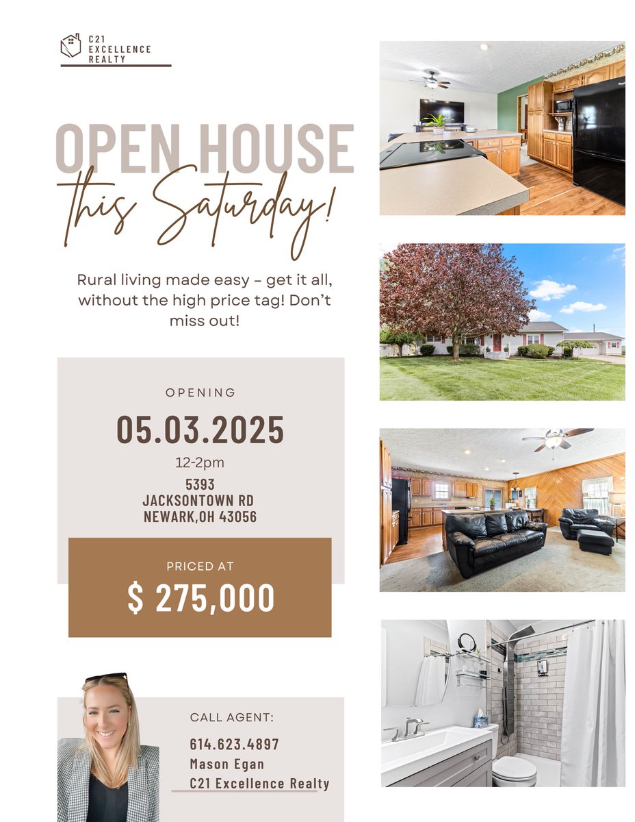 mason_steele18's tweet photo. Listing now LIVE ! 🚨
5393 Jacksontown Rd Heath, OH 43056
$274,999
This beautifully maintained 🛏️3-bedroom, 🛁2-bath ranch offers over 2,000 sqft of move-in-ready living space on more than an 🌳acre. https://t.co/F1SInOALk2