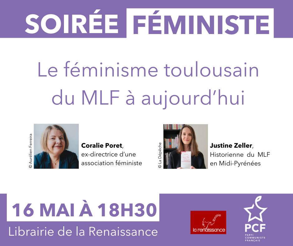 seiden bernard (@edimip) on Twitter photo Le <a href="/PCF_31_HG/">PCF Haute-Garonne (31)</a> poursuit sa réflexion sur le féminisme et son engagement en faveur des droits des ♀️ en organisant le 16 mai à la librairie de la Renaissance un événement autour du 📖 de Justine Zeller sur le MLF (1976 #CetteAnnéeLà) et de l'expérience de Coralie Poret au CIDFF 31 Le <a href="/PCF_31_HG/">PCF Haute-Garonne (31)</a> poursuit sa réflexion sur le féminisme et son engagement en faveur des droits des ♀️ en organisant le 16 mai à la librairie de la Renaissance un événement autour du 📖 de Justine Zeller sur le MLF (1976 #CetteAnnéeLà) et de l'expérience de Coralie Poret au CIDFF 31