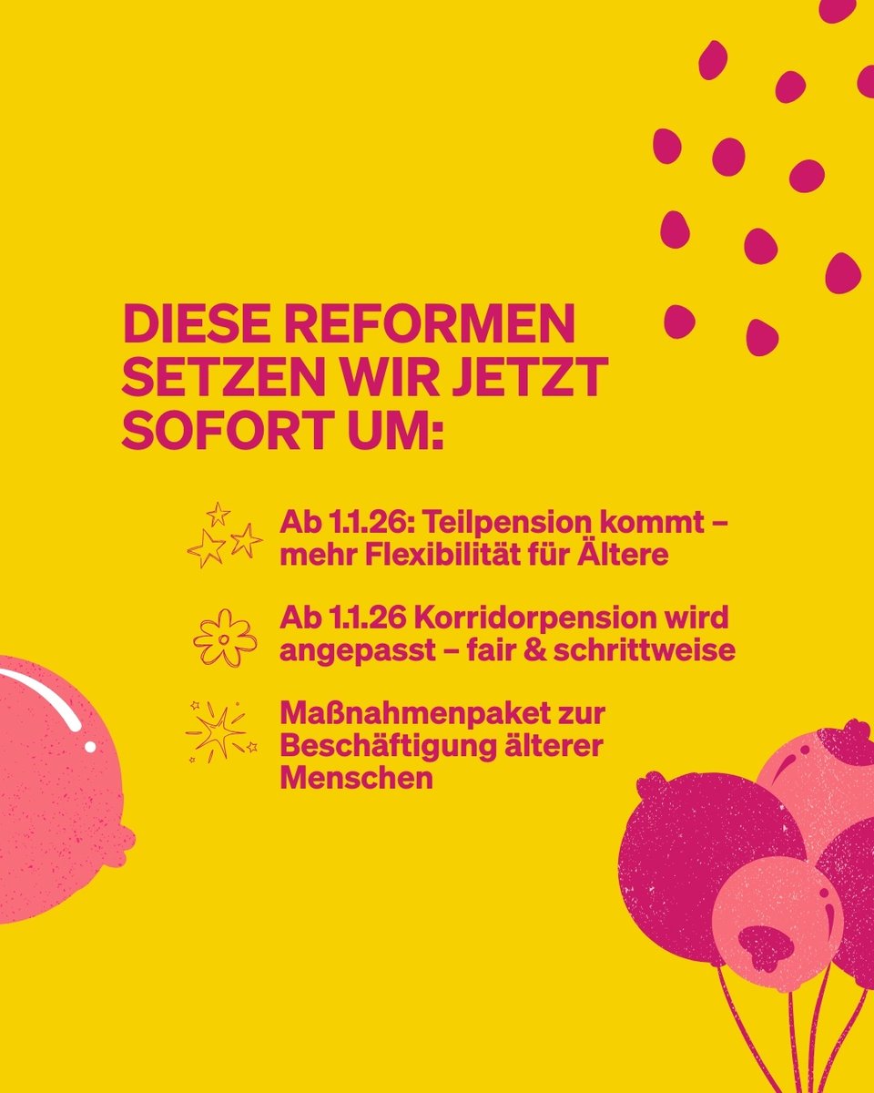FionaFiedler's tweet photo. Wir NEOS halten unser Reformversprechen! 💪
Die ersten Schritte sind gesetzt, um unser #Pensionssystem sicher und finanzierbar zu machen.
Maßnahmen, die ohne uns in der Regierung nicht gekommen wären, weil wir an die kommenden Generationen denken, nicht den kommenden Wahltag. 🚀 https://t.co/HRqSgTGN61