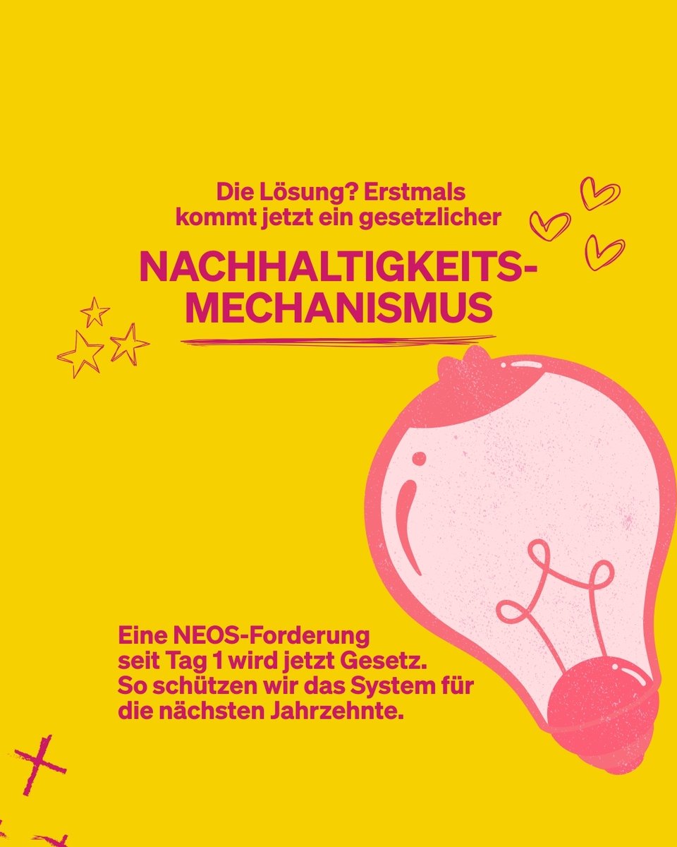 Wir NEOS halten unser Reformversprechen! 💪
Die ersten Schritte sind gesetzt, um unser #Pensionssystem sicher und finanzierbar zu machen.
Maßnahmen, die ohne uns in der Regierung nicht gekommen wären, weil wir an die kommenden Generationen denken, nicht den kommenden Wahltag. 🚀