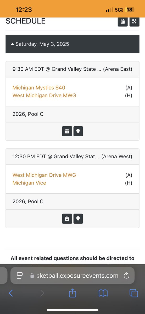 Makaila Crosby (@kaykaycrosby21) on Twitter photo Here’s my schedule for this weekend’s tournament at Grand Valley!
<a href="/PGHMichigan/">Prep Girls Hoops Michigan</a> <a href="/Drivebball1/">West Michigan Drive Girls Basketball</a> Here’s my schedule for this weekend’s tournament at Grand Valley!
<a href="/PGHMichigan/">Prep Girls Hoops Michigan</a> <a href="/Drivebball1/">West Michigan Drive Girls Basketball</a>