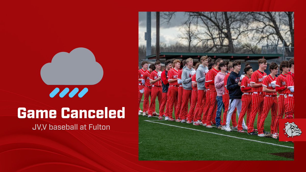 The JV,V baseball game vs Fulton has been canceled tonight.