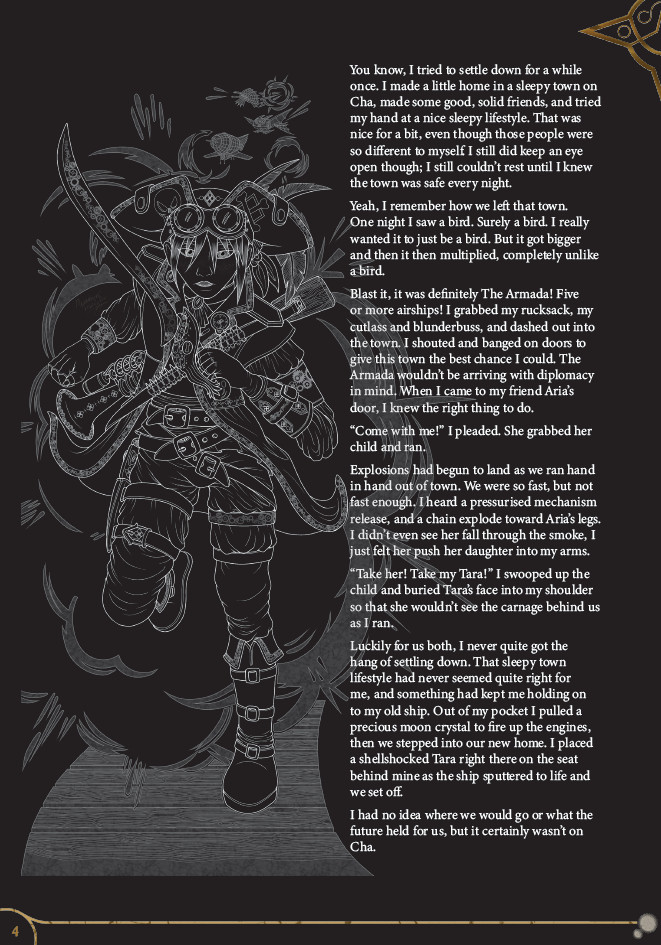 ScaleBoundgames's tweet photo. Just a little art and world building preview from the start of the book.
There will be many stories about Elasion the swashbuckler through out the High Winds book coming to Kickstarter later this year.
https://t.co/0Xz19077oH
#ttrpg #pirates #piraterpg https://t.co/lsE4mFrc15