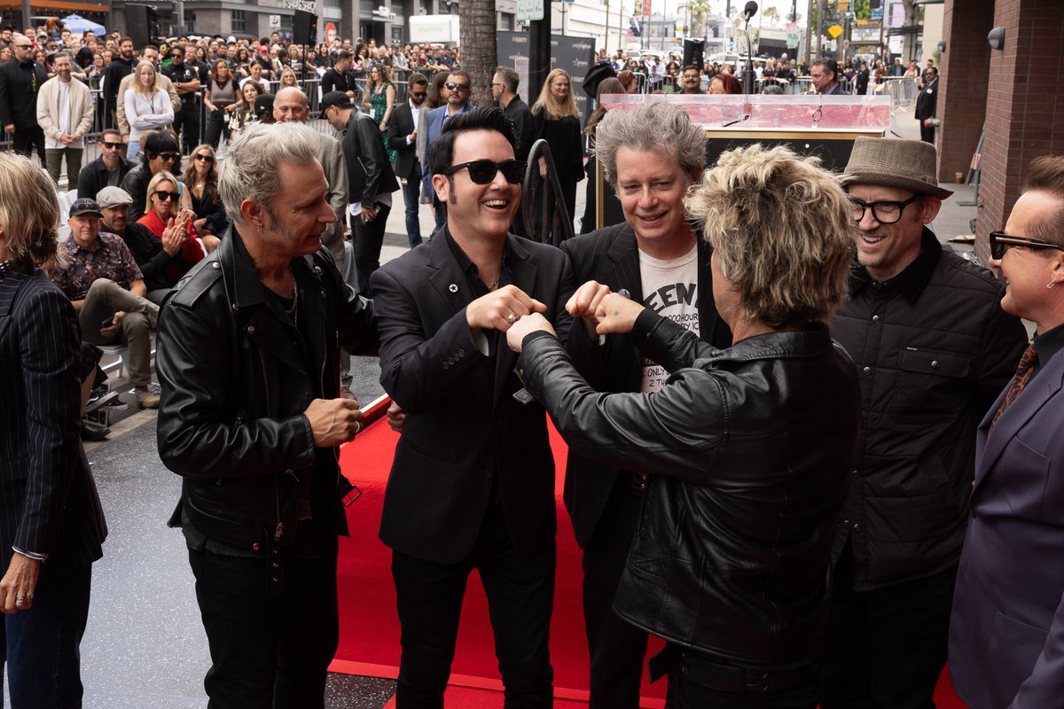 Green Day (@greenday) on Twitter photo WHAT. A. DAY. Still can’t believe we’ve got a star on <a href="/WalkofFameStar/">Walk of Fame</a>!! Absolute dream come true. Huge thanks to <a href="/mattpinfield/">Matt Pinfield</a>, Rob Cavallo, <a href="/VancityReynolds/">Ryan Reynolds</a> and the city of Los Angeles for making yesterday truly special ⭐ But the biggest thank you goes out to every single one WHAT. A. DAY. Still can’t believe we’ve got a star on <a href="/WalkofFameStar/">Walk of Fame</a>!! Absolute dream come true. Huge thanks to <a href="/mattpinfield/">Matt Pinfield</a>, Rob Cavallo, <a href="/VancityReynolds/">Ryan Reynolds</a> and the city of Los Angeles for making yesterday truly special ⭐ But the biggest thank you goes out to every single one