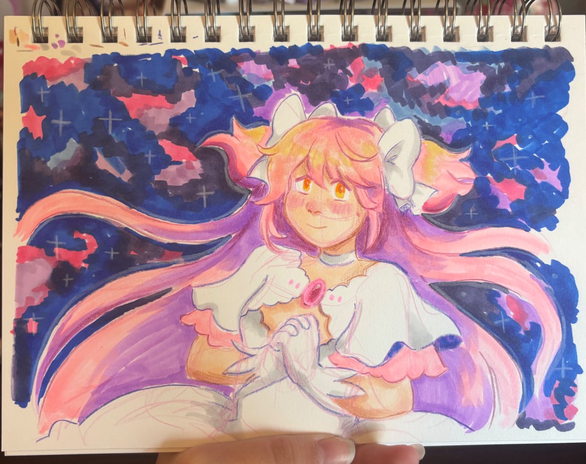 I was lucky enough to pull Madokami last night so of course I had to draw her
#madoka_exedra