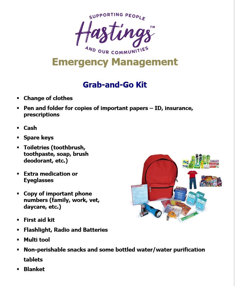 If you have to evacuate, do you have a   "to go" bag ready? If you have to shelter in place, do you have 72   hour survival kit? It's never too early to be prepared for the unexpected. #EPWeek2025 #PrepareForEverySeason #BePrepared
hastingscounty.com/sites/default/…
