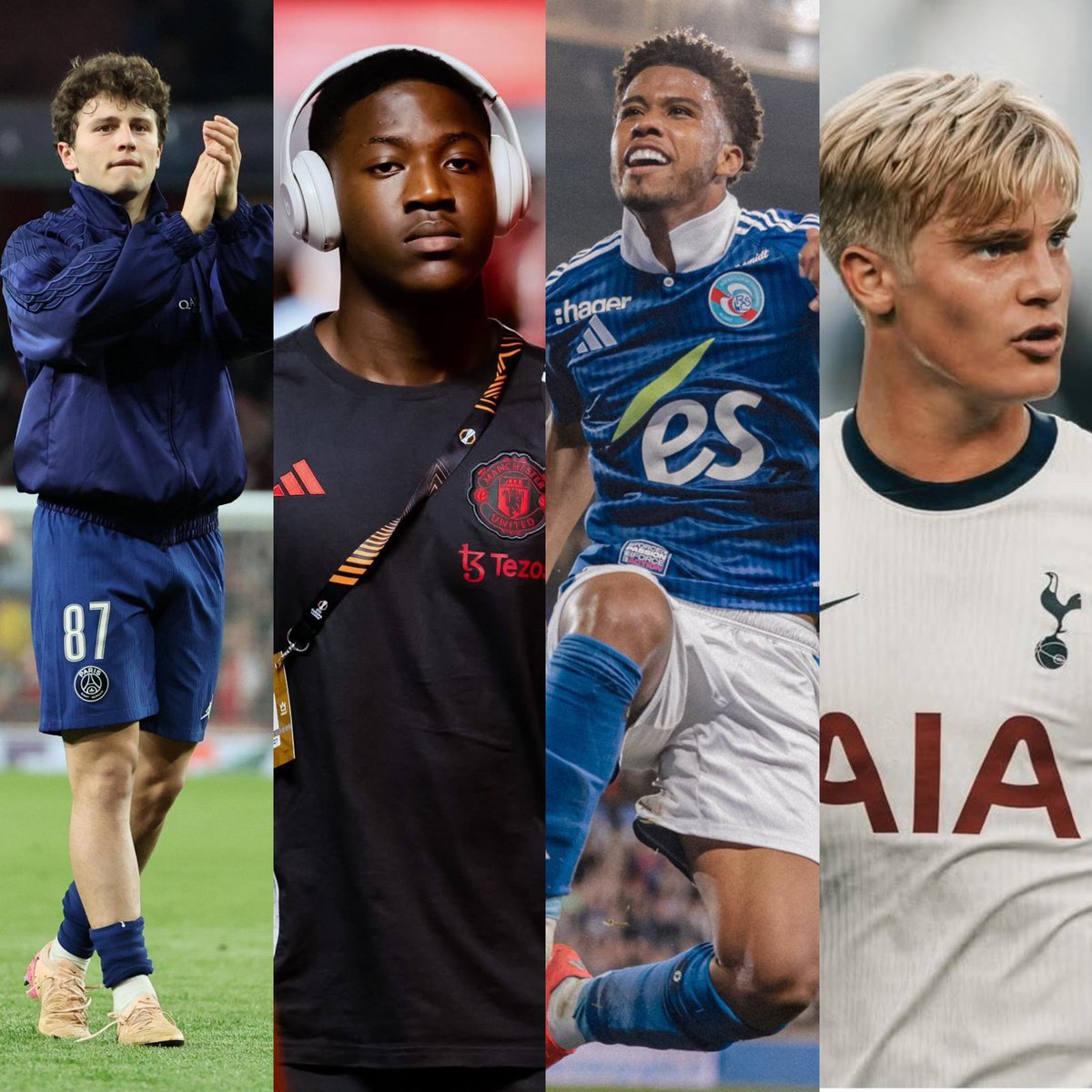 RisingStarXI's tweet photo. Rank these 4 young midfielders.

✮ João Neves (20)
✮ Kobbie Mainoo (20)
✮ Andrey Santos (20)
✮ Lucas Bergvall (19) https://t.co/2ptb3JWMRA