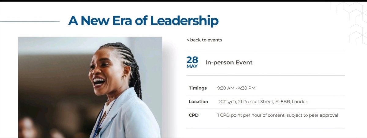 SuhanaAh's tweet photo. ⚠️⚠️ bookings closing in the next week ⚠️⚠️
 
@rcpsychLDN  'A New Era of Leadership' conference. 
28th May 2025, in person. 

✅️ Leadership theory 
✅️ practical skills/workshops
✅️ action learning sets 

Sold out last year. #leadership 

Book below. 
https://t.co/isrsFTrzPO https://t.co/6ilZfFrr9g