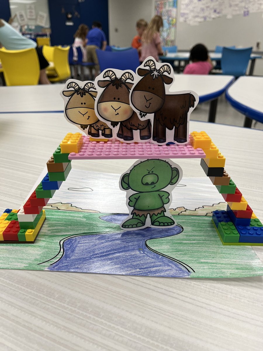 SteamMrs's tweet image. Mrs. Schappert’s class built bridges to get the goat over the river and the troll #Steam @LopatES @PrincipalKWayne