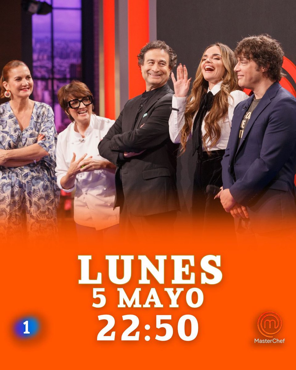 ¡Nos vemos el LUNES con un súper programa! A las 22.50H en <a href="/La1_tve/">La 1</a> 🧡✨ rtve.es/masterchef #MasterChef