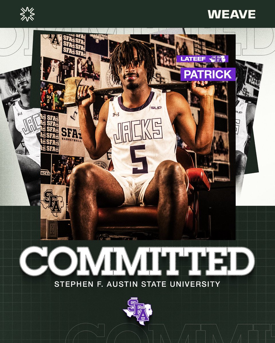WEAVE (@weave) on Twitter photo Together with Lateef Patrick (<a href="/lateefpatrick_/">Lateef Patrick Jr</a>), we are excited to announce his commitment to Stephen F Austin. #WEAVE 🧶 Together with Lateef Patrick (<a href="/lateefpatrick_/">Lateef Patrick Jr</a>), we are excited to announce his commitment to Stephen F Austin. #WEAVE 🧶