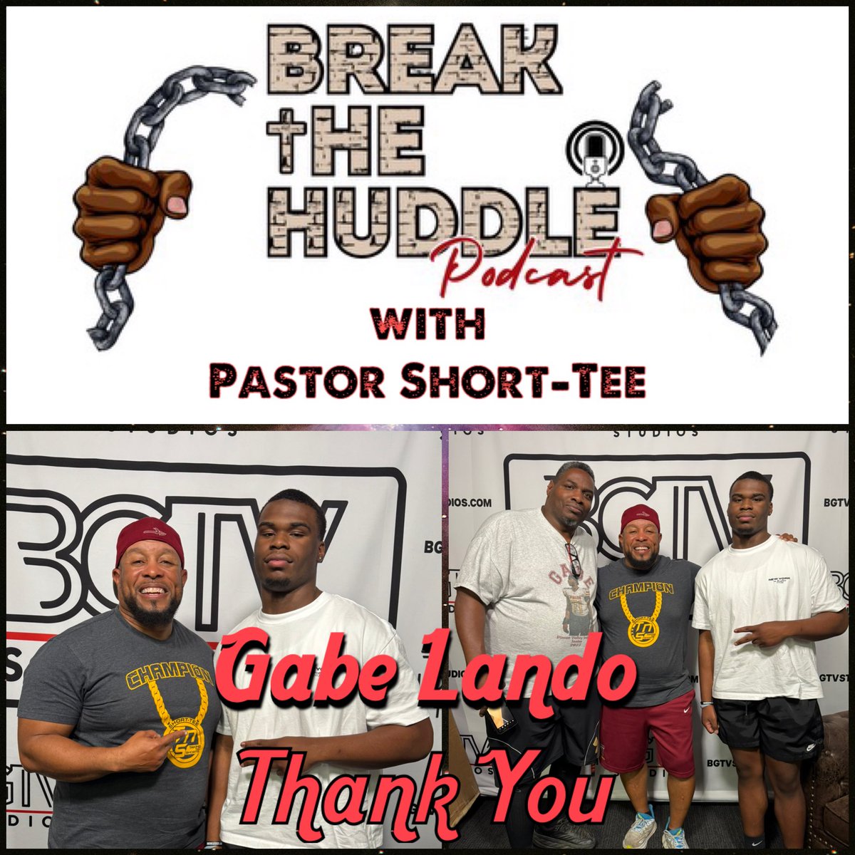 breakthehuddle116 (@bthwithpst) on Twitter photo Thanks to <a href="/bigmxnyg/">Gabe Lando</a> Gabe Lando for being my guest on Break The Huddle Podcast with <a href="/Short_Tee1615/">PastorShort-Tee</a>! This was so 🔥!
youtube.com/live/5b93sisC_…
Salute #BreakTheHuddle #Unashamed #BreakingChains #InJesusName Thanks to <a href="/bigmxnyg/">Gabe Lando</a> Gabe Lando for being my guest on Break The Huddle Podcast with <a href="/Short_Tee1615/">PastorShort-Tee</a>! This was so 🔥!
youtube.com/live/5b93sisC_…
Salute #BreakTheHuddle #Unashamed #BreakingChains #InJesusName