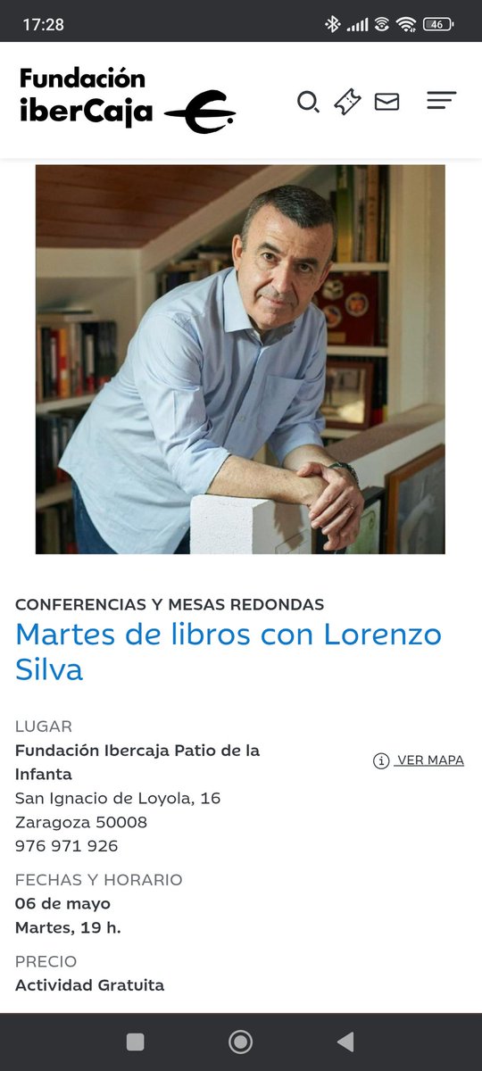 Ricardo Lladosa (@ricardolladosa) on Twitter photo El próximo martes en Zaragoza con <a href="/VilaSilva/">Lorenzo Silva</a>, un nuevo caso de Bevilacqua y Chamorro: Las fuerzas contrarias <a href="/EdDestino/">Ediciones Destino</a> Apuntaos, amigos 😉
fundacionibercaja.es/actividades/co… El próximo martes en Zaragoza con <a href="/VilaSilva/">Lorenzo Silva</a>, un nuevo caso de Bevilacqua y Chamorro: Las fuerzas contrarias <a href="/EdDestino/">Ediciones Destino</a> Apuntaos, amigos 😉
fundacionibercaja.es/actividades/co…