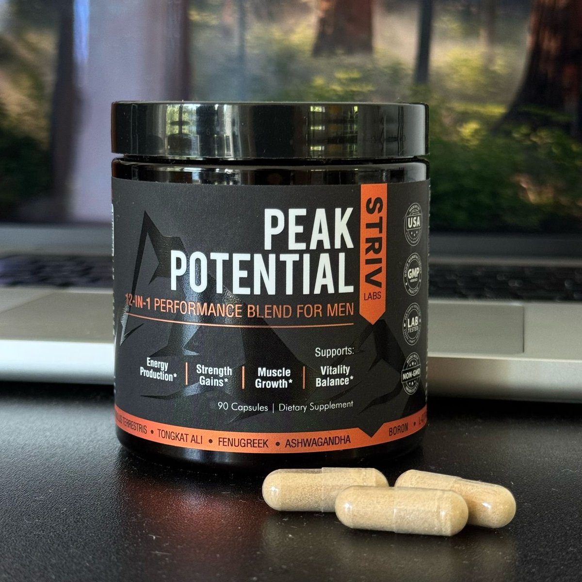 strivlabs's tweet photo. Tongkat Ali can support free testosterone, drive, and vitality—backed by science.

Peak Potential combines Tongkat Ali with 11 other science-backed ingredients to fuel strength, stamina, and relentless drive. https://t.co/UxzZWTo1c3