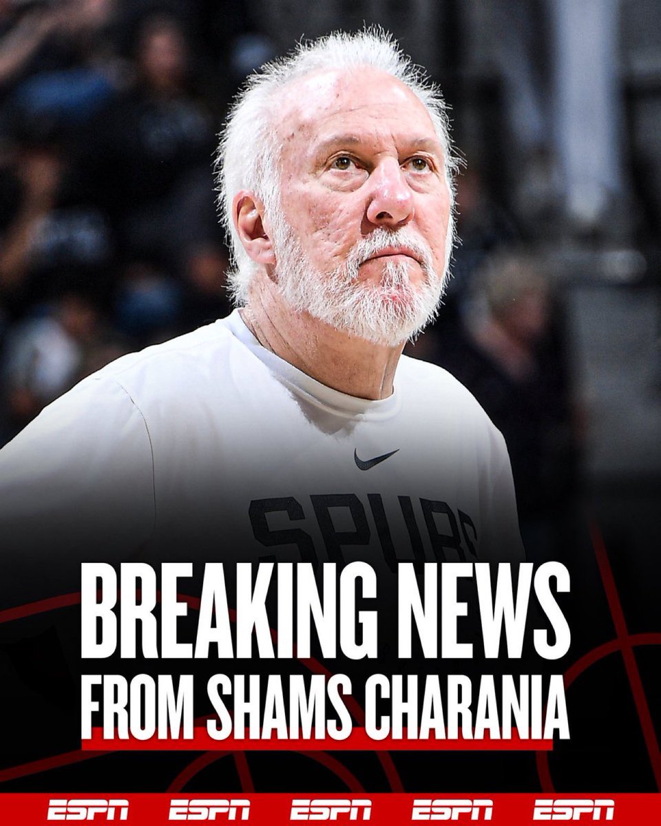 brasilcoast2's tweet photo. 🚨URGENTE🚨

Gregg Popovich não será mais o técnico do San Antonio Spurs.

O lendário treinador vai assumir o cargo de presidente da equipe.

Fim de uma era.

🗞️- @ShamsCharania https://t.co/MJeKHyI0Hw