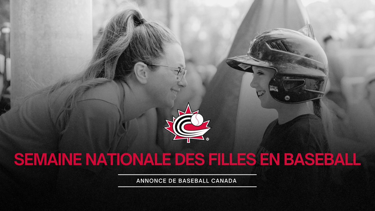 📰 Baseball Canada is thrilled to announce the first ever National Girls in Baseball Week!

📰Baseball Canada est ravie d'annoncer la toute première semaine nationale des filles en baseball !

EN: bit.ly/43cCoPq
FR: bit.ly/3Gwzo7V

#BaseballCanada | #NGBW