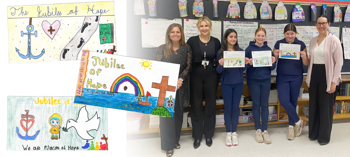 As part of The Hamilton Spectator's Creative Kids initiative, a Grade 7 class from St. Marguerite d’Youville Catholic Elementary School <a href="/HWCDSB/">HWCDSB</a>  partnered with the Diocese of Hamilton to create heartfelt artwork on the theme of Pilgrims of Hope. 

hamiltondiocese.com/news/2025/05/c…