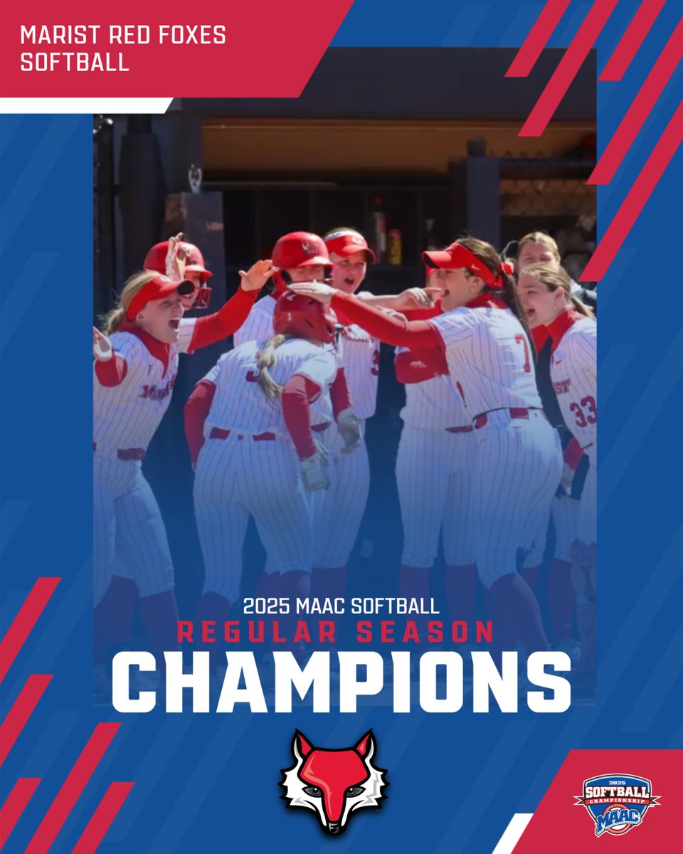 Your 2025 MAAC Softball Regular Season Champs <a href="/MaristSoftball/">Marist Softball</a> !

#MAACSB