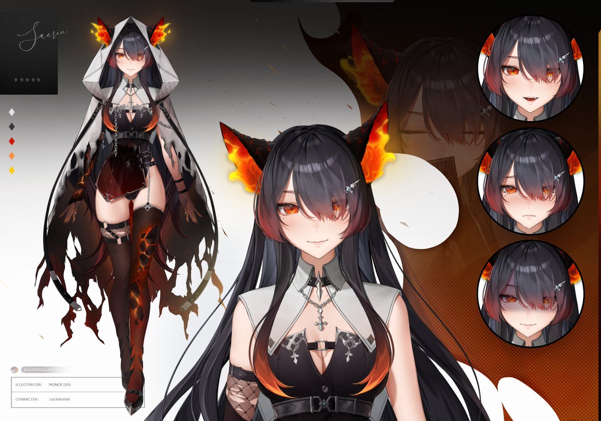 A few people have asked who my artist and rigger were! The info is in my bio with ママ (mama) referring to my artist @/monoco55 and パパ (papa) referring to my live2d rigger @/akkalime 🙏 Please follow their amazing work ❤️‍🔥