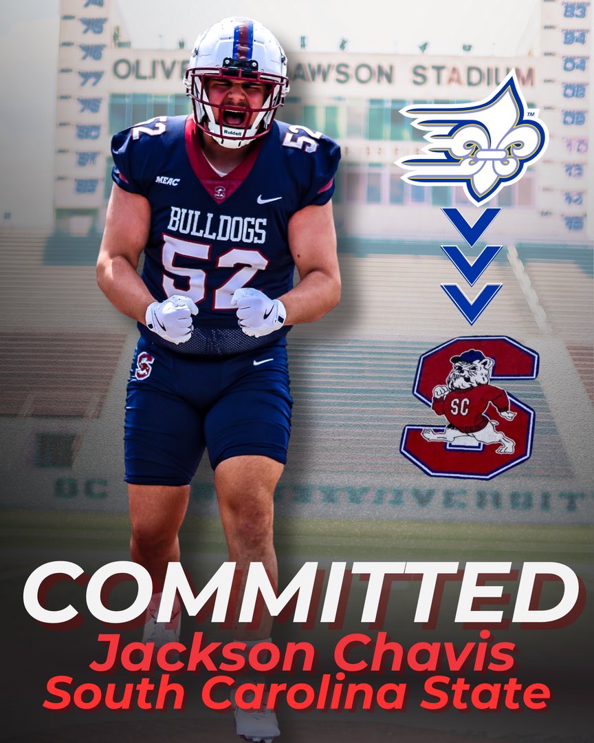 Jackson Chavis (@jacksoncbrock) on Twitter photo I’m blessed to make my commitment to SC STATE!!!!! Go Dawgs!!! <a href="/SCState_Fb/">South Carolina State Football</a> <a href="/coachhowardg/">Gary Howard</a> <a href="/coachberry77/">Chennis Berry</a> <a href="/CoachStylesJr/">Coach Styles</a> <a href="/HartsvilleFb/">Hartsville Football</a> <a href="/BDunnsports/">Brandon Dunn</a> <a href="/Coach_Ppace3/">Preston Pace III</a> <a href="/4dsports_/">4D Sports</a> #AGTG I’m blessed to make my commitment to SC STATE!!!!! Go Dawgs!!! <a href="/SCState_Fb/">South Carolina State Football</a> <a href="/coachhowardg/">Gary Howard</a> <a href="/coachberry77/">Chennis Berry</a> <a href="/CoachStylesJr/">Coach Styles</a> <a href="/HartsvilleFb/">Hartsville Football</a> <a href="/BDunnsports/">Brandon Dunn</a> <a href="/Coach_Ppace3/">Preston Pace III</a> <a href="/4dsports_/">4D Sports</a> #AGTG