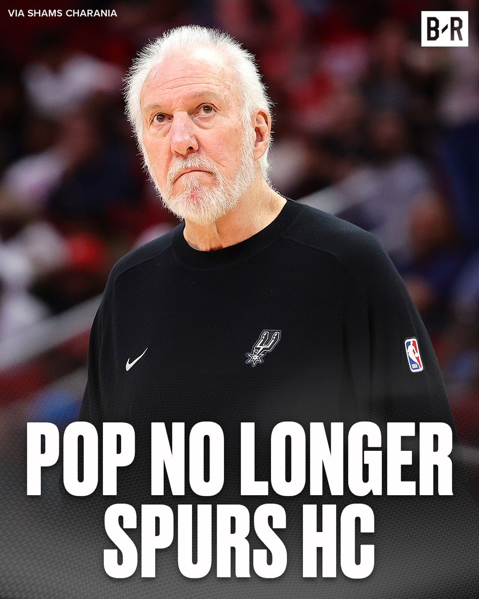Bleacher Report (@bleacherreport) on Twitter photo BREAKING: Gregg Popovich will no longer coach the Spurs and is transitioning full-time to Team President, per <a href="/ShamsCharania/">Shams Charania</a> BREAKING: Gregg Popovich will no longer coach the Spurs and is transitioning full-time to Team President, per <a href="/ShamsCharania/">Shams Charania</a>