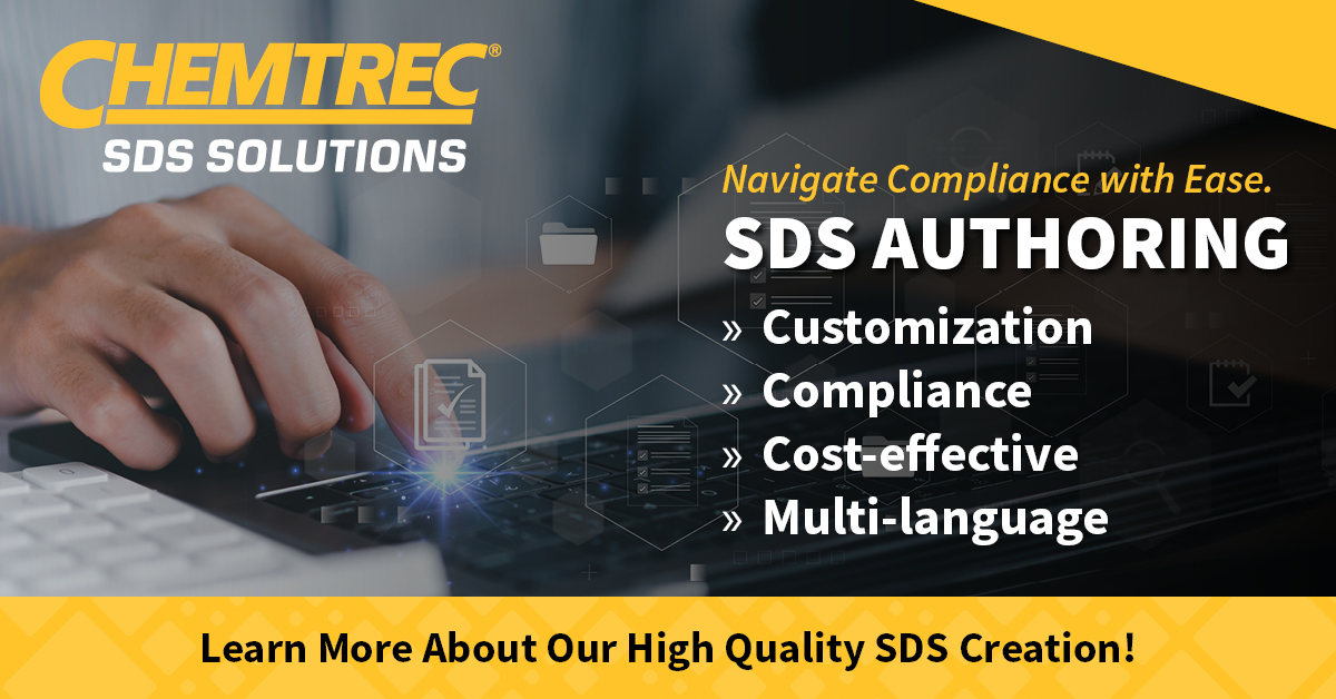 chemtrec's tweet image. ✅ Simplify your SDS authoring with CHEMTREC! Our team of Certified Safety Data Sheet Registered Professionals (SDSRPs) creates high-quality, customizable, and affordable SDS tailored to your compliance needs. 

🔗 Learn more: okt.to/M6GD4m

#SDSAuthoring
