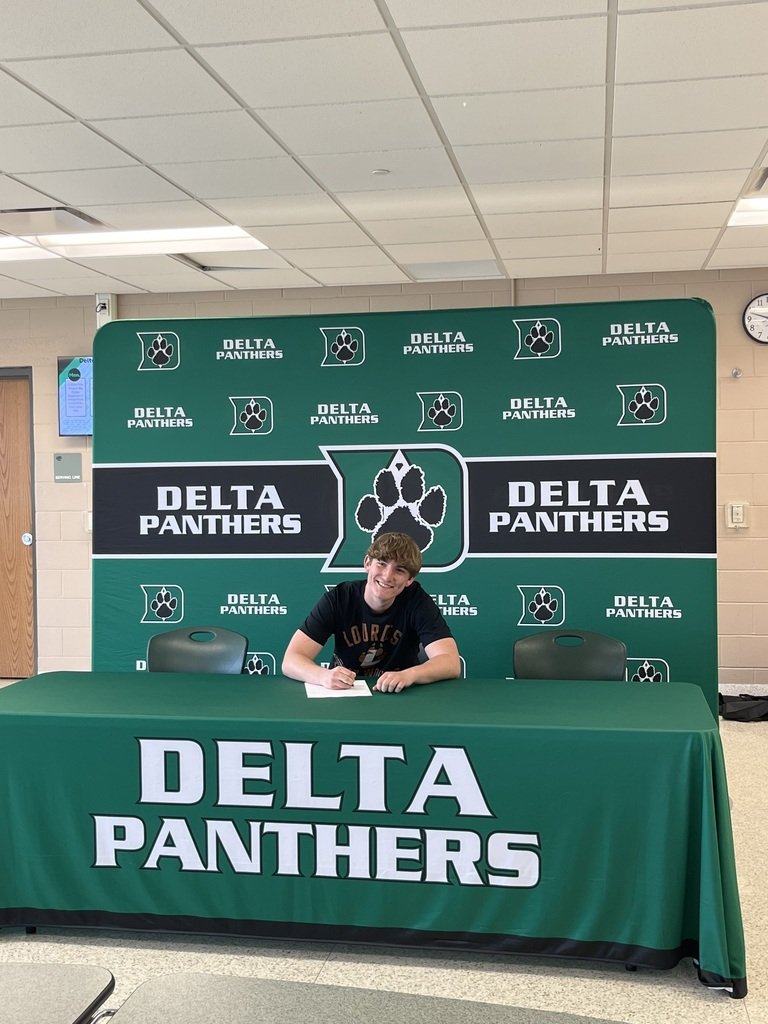 DeltaAthletics's tweet image. Congratulations to Brodey Roth who signed his letter of intent to continue his academic and athletic career at Lourdes University, where he will play soccer!