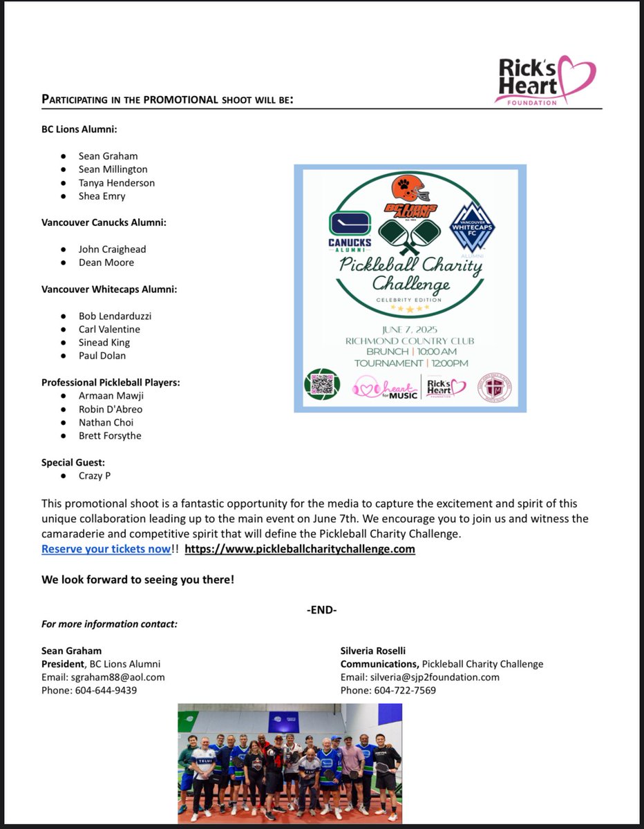 deakin_steve's tweet image. I’m taking part in this great Charity Challenge at Richmond Country Club June 7th with a whole bunch of legends from Canucks, BC Lions and WhiteCaps. If you want to bid for the 6 open spots to join in…pickleballcharitychallenge.com
#ONIXPickleball #timelinelongevity #cturnermedical…