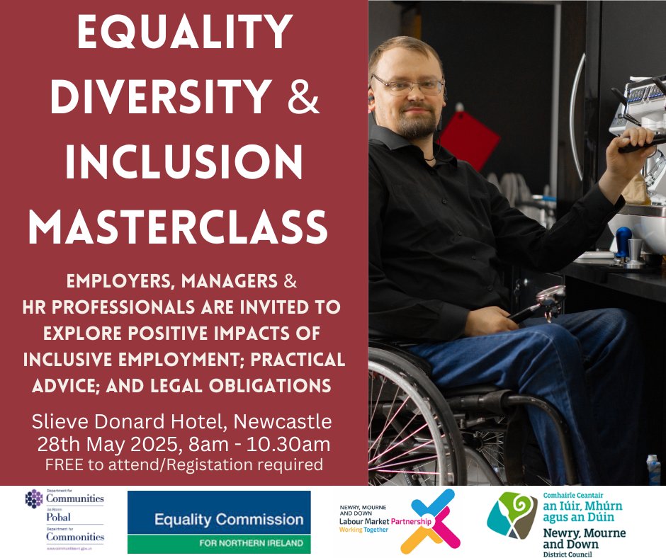 NMDBusiness's tweet photo. 👀 Wondering why you should attend our EDI Masterclass?

Here’s what you’ll get:

✅ Practical advice for hiring people with disabilities
✅ Real-life stories from employers and employees
✅ Guidance on adjustments, support &amp; inclusion

🔗 Sign up here: https://t.co/EN2cZno5B8 https://t.co/zJfWIoPKA5