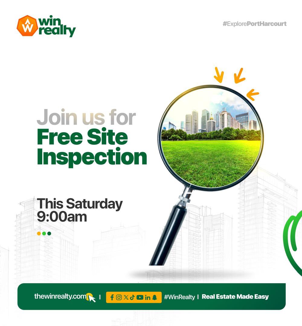 meetwinrealty's tweet photo. Seeing is believing
Join us tomorrow by 9AM at our office, 2nd Floor, Mall Flora, Sars Road, Port Harcourt.
Come and see why smart investors are choosing WinRealty.
Send us a DM or call now to reserve your seat on the inspection ride!
See you tomorrow!
#winreality #Realestate https://t.co/feH0QGh3yi