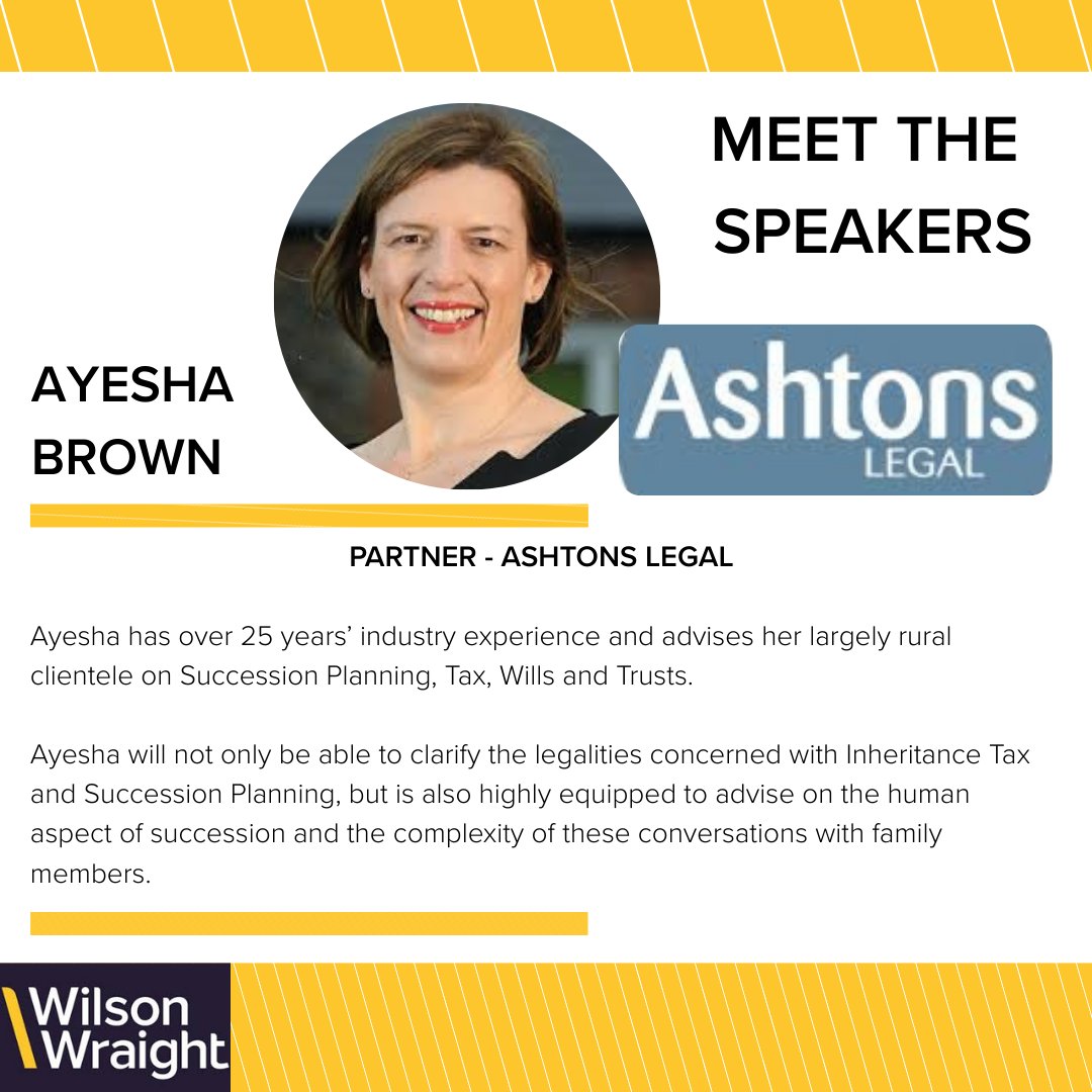 Meet the speakers!
🗣Calling all Young Farmers &amp; Next Gen Landowners.
Wilson Wraight invites you to attend our free event.
🗺Bury St. Edmunds Rugby Club - IP33 2BL
📇Wednesday 7th May
⏰18:30 for 19:00 start
🖱eventbrite.co.uk/e/1318902475809...
 <a href="/wilson/">Wilson</a>.wraight <a href="/ensors/">Natthawut Sayankena</a> @ashtons_legal