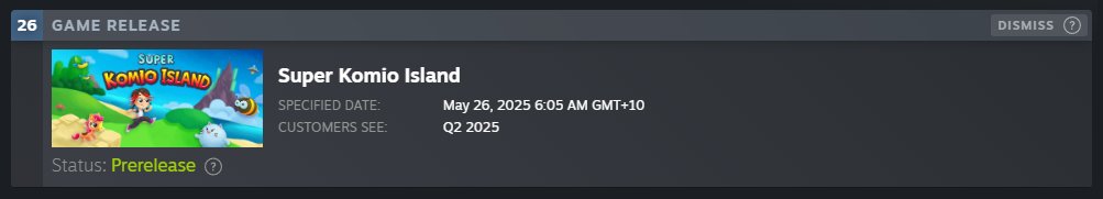 FiveChook's tweet photo. Damn the GTA release date news made my heart stop for a sec 'til my brain processed the year (2026).

(unrelated screenshot of some nobody platform-game dev's Steamworks dashboard...)🤣

#GTAVI  #indiegame #gamedevelopment https://t.co/lkcr8yefCW