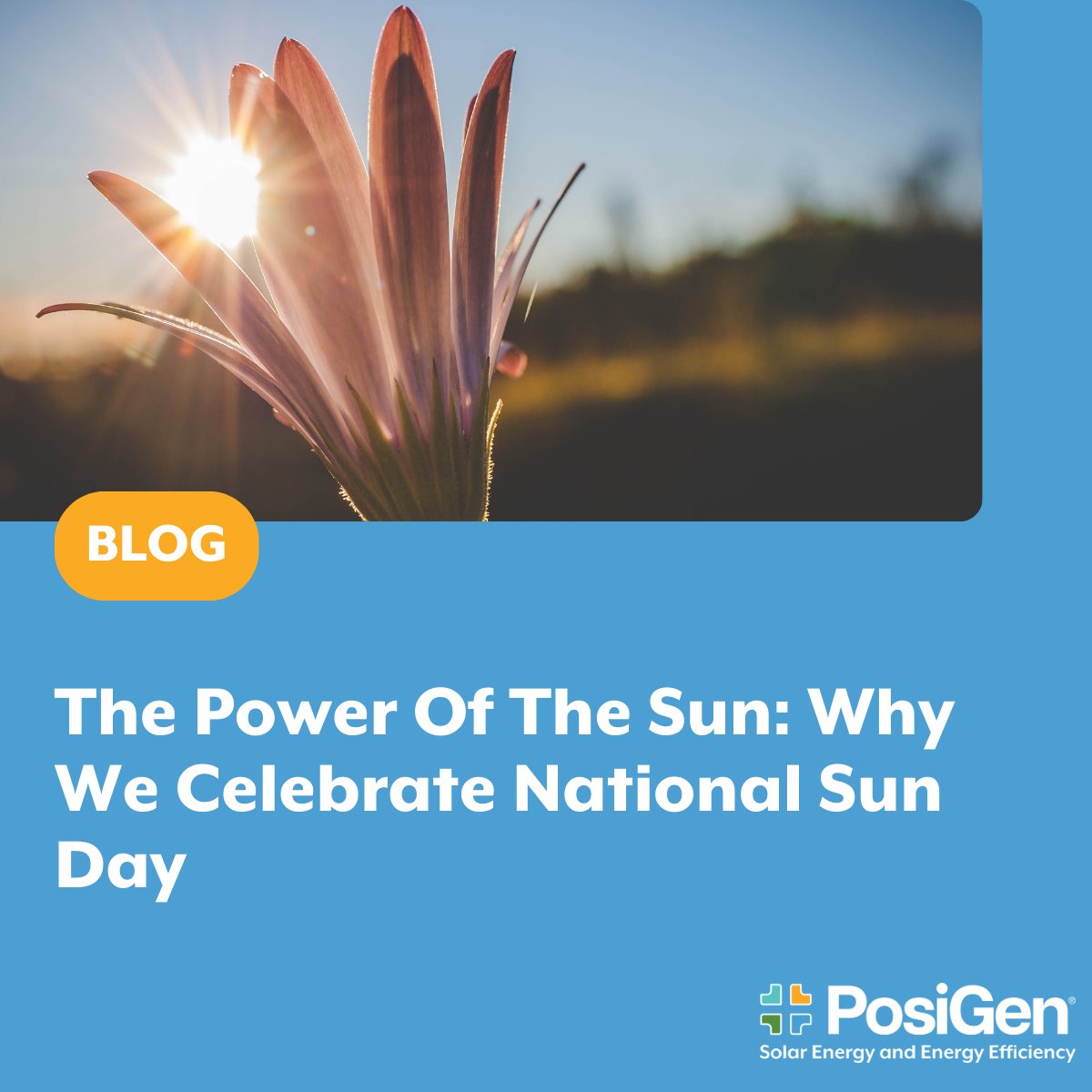 Tomorrow is National Sun Day! ☀️

We’re celebrating the energy, light, and life the sun brings to us—and the communities we serve.

Read our blog: bit.ly/3YsZqin

#NationalSunDay #SolarForAll #PosiGen