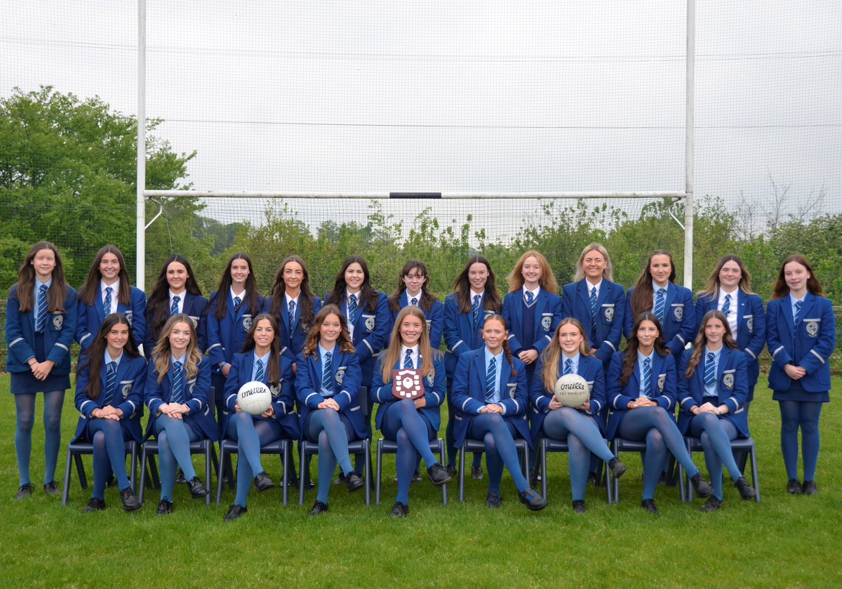 Our Senior Girl Gaelic Footballers won the Ulster U 20 C Shield. They also had their photo taken yesterday by Mrs Meek. Congratulations girls on your success this year  🎉🎉🎉