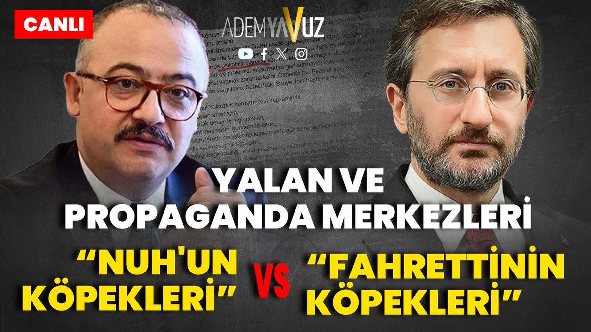 Hala izlemediniz mi ? 

Türkiye'de izlediğiniz,okuduğunuz, duyduğunuz haberlerin arkasında kim var, neler yapıyorlar birinci el bilgilerle öğrenmek istiyorsanız 👇

PARDON ! "SİZ KİMİN KÖPEĞİYDİNİZ ?"   KARA KUTU'YU KİM SUSTURDU ? youtube.com/live/GGDoOWSXz…