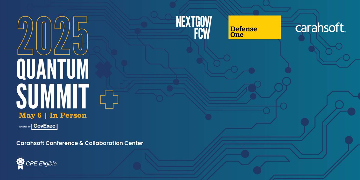 Carahsoft (@carahsoft) on Twitter photo From encryption threats to defense-grade chips, quantum innovation is reshaping #nationalsecurity. Don’t miss the event with <a href="/NextgovFCW/">Nextgov/FCW</a> and <a href="/DefenseOne/">Defense One</a> on 5/6 to dive into how agencies are preparing for the quantum era. See you there: carah.io/6a651 From encryption threats to defense-grade chips, quantum innovation is reshaping #nationalsecurity. Don’t miss the event with <a href="/NextgovFCW/">Nextgov/FCW</a> and <a href="/DefenseOne/">Defense One</a> on 5/6 to dive into how agencies are preparing for the quantum era. See you there: carah.io/6a651