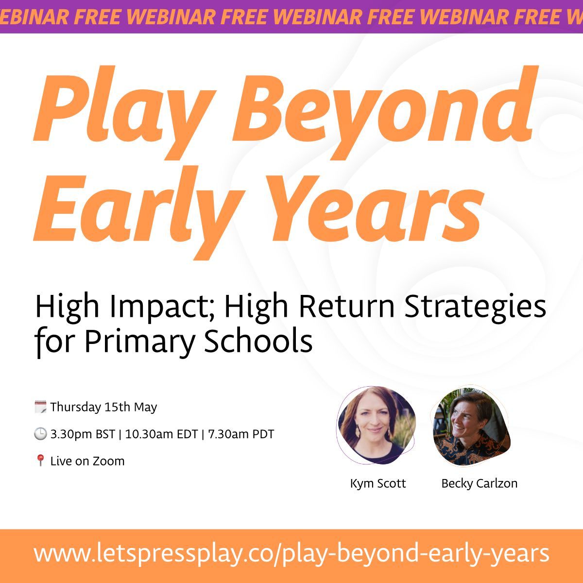 Becky Carlzon (@beckycarlzon) on Twitter photo Exciting news! <a href="/kymscott5/">Kym Scott #PressPlay</a> and I are running a FREE webinar on "High Impact; High Return Strategies" to take play beyond EYFS
Including:
âś… Practical, high-impact play strategies
âś… Tools to build whole-staff buy-in
âś… Confidence to start
:
Sign up here:
letspressplay.co/play-beyond-ea… Exciting news! <a href="/kymscott5/">Kym Scott #PressPlay</a> and I are running a FREE webinar on "High Impact; High Return Strategies" to take play beyond EYFS
Including:
âś… Practical, high-impact play strategies
âś… Tools to build whole-staff buy-in
âś… Confidence to start
:
Sign up here:
letspressplay.co/play-beyond-ea…