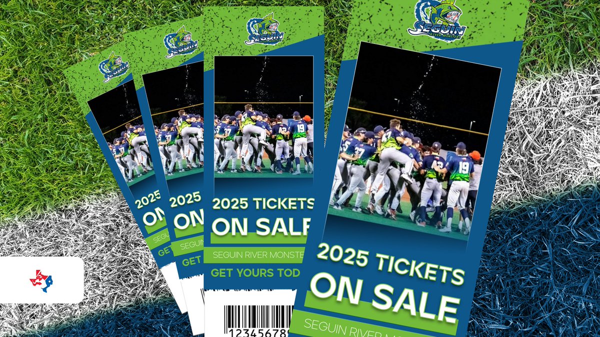 🎟️💥 TICKETS ON SALE NOW! 💥🎟️
Whether you're riding solo, repping with the fam, or bringing the whole crew — we've got your seat at Smokey Joe Williams Field! 🙌
 GAME TICKETS- seguinrivermonsters.com/tickets
Let's pack the stands!!