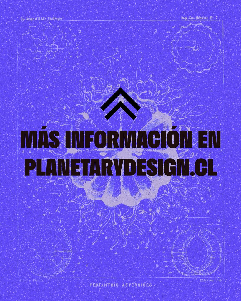 Planetary Design pretende establecer nuevas líneas de acción en el diseño, buscando comprender nuestro rol como diseñadores en este mundo en crisis. En esta primera versión, se redactará un manifiesto abierto en Compromiso Santiago 2025. intersecciones2025.com