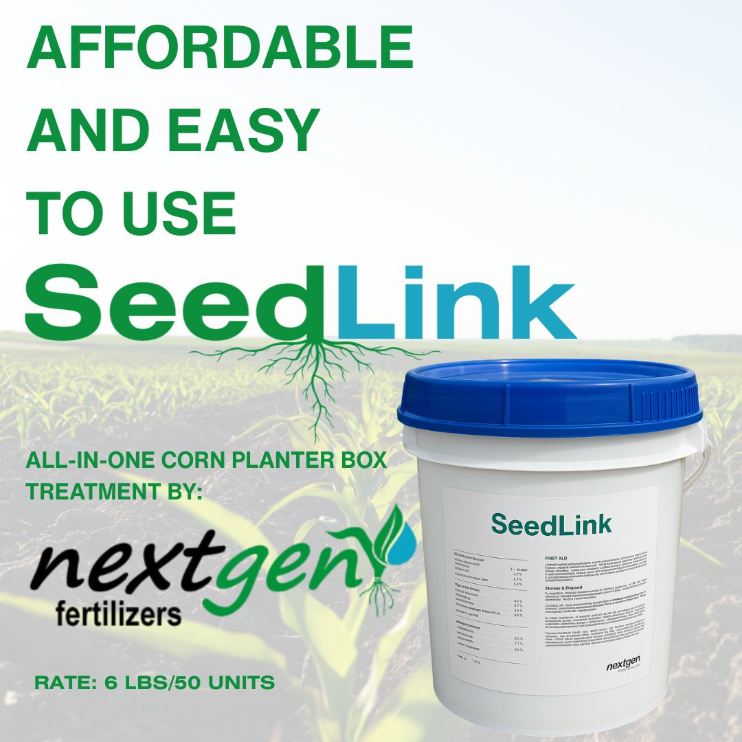 💰 Affordable Power for Your Planter Box! 💰

SeedLink is a premium all-in-one corn planter box treatment—boosting emergence, roots &amp; nutrient use at a fraction of the cost.

✅ Easy 6 lbs/50 units
✅ No mixing, no hassle
✅ Biochar, microbes, humics &amp; more!

#NextgenFertilizers