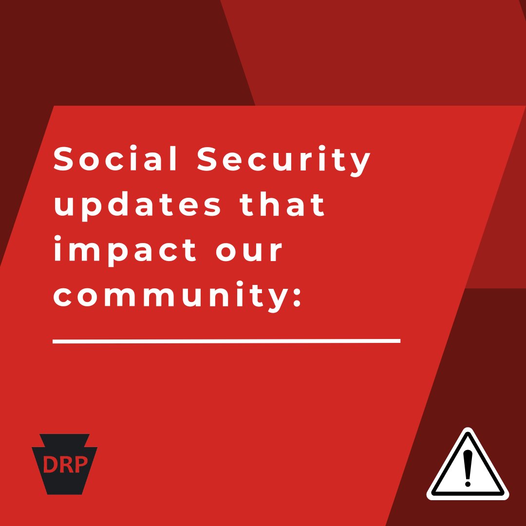 SSA Updates – April 2025:

New: Access your SSN online -&gt; blog.ssa.gov/social-securit…

Report SSA scams -&gt; oig.ssa.gov or call 1-800-269-0271.

For full updates, join our listserv: disabilityrightspa.salsalabs.org/StayUptoDatewi…